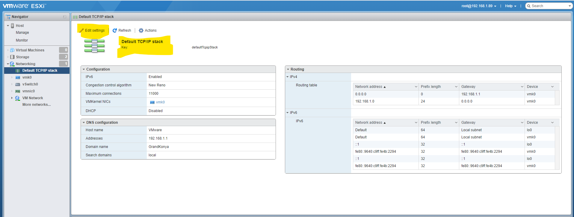 vmware esxi host ismini değiştirme